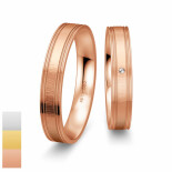 Snubní prsteny Basic Light z bílého zlata s diamantem nebo zirkonem 4805658-4805657