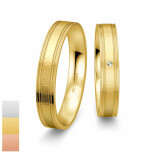 Snubní prsteny Basic Light z bílého zlata s diamantem nebo zirkonem 4805658-4805657