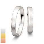 Snubní prsteny Basic Light ze žlutého zlata s diamantem nebo zirkonem 4805660-4805659