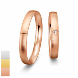Snubní prsteny Basic Light z bílého zlata s diamantem nebo zirkonem 4805666-4805665