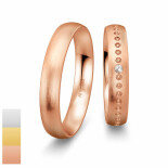 Snubní prsteny Basic Light III ze žlutého zlata s diamantem nebo zirkonem 4805706-4805705