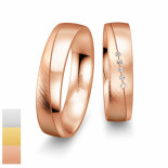 Snubní prsteny Basic Light III ze žlutého zlata s diamanty nebo zirkony 4805710-4805709