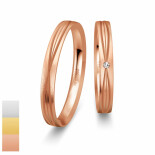 Snubní prsteny Basic Light III z bílého zlata s diamantem nebo zirkonem 4805712-4805711