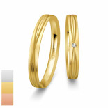 Snubní prsteny Basic Light III z bílého zlata s diamantem nebo zirkonem 4805712-4805711