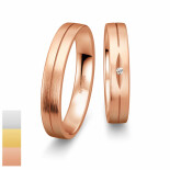 Snubní prsteny Basic Light III z bílého zlata s diamantem nebo zirkonem 4805714-4805713