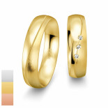 Snubní prsteny Basic Light III z bílého zlata s diamanty nebo zirkony 4805720-4805719