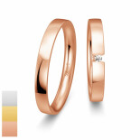 Snubní prsteny Basic Light III ze žlutého zlata s diamantem nebo zirkonem 4805732-4805731