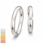 Snubní prsteny Basic Light III ze žlutého zlata s diamantem nebo zirkonem 4805740-4805739