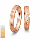 Snubní prsteny Inspiration 5 z bílého zlata s diamanty nebo zirkony 4805876-4805875