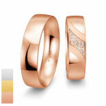 Snubní prsteny Inspiration 5 ze žlutého zlata s diamanty nebo zirkony 4805886-4805885