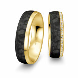 Snubní prsteny Carbon z bílého zlata s 55 diamanty – Cena za pár 4806502-4806501