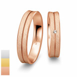 Snubní prsteny SmartLine ze žlutého zlata s diamantem nebo zirkonem 4807002-4807001