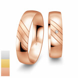 Snubní prsteny SmartLine ze žlutého zlata s diamantem nebo zirkonem 4807016-4807015