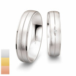 Snubní prsteny SmartLine ze žlutého zlata s diamantem nebo zirkonem 4807018-4807017