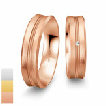 Snubní prsteny SmartLine ze žlutého zlata s diamantem nebo zirkonem 4807022-4807021