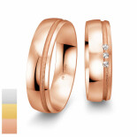 Snubní prsteny SmartLine ze žlutého zlata s diamanty nebo zirkony 4807024-4807023