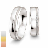 Snubní prsteny SmartLine ze žlutého zlata s diamanty nebo zirkony 4807024-4807023