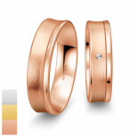 Snubní prsteny SmartLine ze žlutého zlata s diamantem nebo zirkonem 4807028-4807027