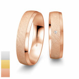Snubní prsteny SmartLine z bílého zlata s diamantem nebo zirkonem 4807030-4807029