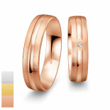 Snubní prsteny SmartLine z bílého zlata s diamantem nebo zirkonem 4807034-4807033