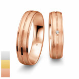 Snubní prsteny SmartLine z bílého zlata s diamantem nebo zirkonem 4807036-4807035