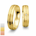 Snubní prsteny SmartLine z bílého zlata s diamantem nebo zirkonem 4807036-4807035