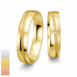 Snubní prsteny SmartLine z bílého zlata s diamantem nebo zirkonem 4807038-4807037