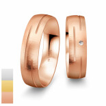 Snubní prsteny SmartLine z bílého zlata s diamantem nebo zirkonem 4807042-4807041