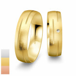 Snubní prsteny SmartLine z bílého zlata s diamantem nebo zirkonem 4807042-4807041
