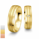 Snubní prsteny SmartLine z bílého zlata s diamantem nebo zirkonem 4807044-4807043