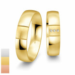 Snubní prsteny SmartLine z bílého zlata s diamanty nebo zirkony 4807048-4807047
