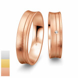 Snubní prsteny SmartLine ze žlutého zlata s diamantem nebo zirkonem 4807050-4807049