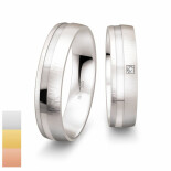 Snubní prsteny SmartLine ze žlutého zlata s diamantem nebo zirkonem 4807052-4807051