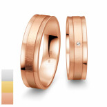 Snubní prsteny SmartLine ze žlutého zlata s diamantem nebo zirkonem 4807054-4807053