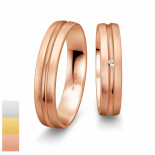 Snubní prsteny SmartLine z bílého zlata s diamantem nebo zirkonem 4807056-4807055