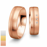 Snubní prsteny SmartLine z bílého zlata s diamanty nebo zirkony 4807062-4807061