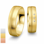 Snubní prsteny SmartLine z bílého zlata s diamanty nebo zirkony 4807062-4807061