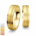 Snubní prsteny SmartLine z bílého zlata s diamanty nebo zirkony 4807064-4807063