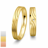Snubní prsteny z bílého zlata s diamantem nebo zirkonem SmartLine Slim 4807124-4807123