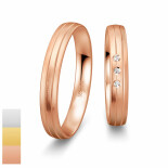 Snubní prsteny z bílého zlata s diamanty nebo zirkony SmartLine Slim 4807128-4807127