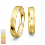 Snubní prsteny z bílého zlata s diamantem nebo zirkonem SmartLine Slim 4807132-4807131