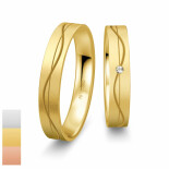 Snubní prsteny z bílého zlata s diamantem nebo zirkonem SmartLine Slim 4807136-4807135