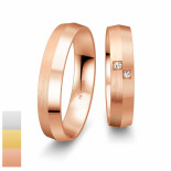Snubní prsteny ze žlutého zlata s diamanty nebo zirkony SmartLine Slim 4807138-4807137