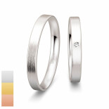 Snubní prsteny Profilringe Light ze žlutého zlata s diamantem nebo zirkonem 4814401-4804401
