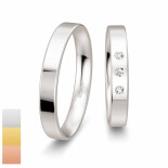 Snubní prsteny Profilringe Light ze žlutého zlata s diamanty nebo zirkony 4814402-4804402