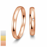 Snubní prsteny Profilringe Light z bílého zlata s diamantem nebo zirkonem 4814405-4804405