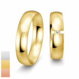 Snubní prsteny Profilringe Light z bílého zlata s diamantem nebo zirkonem 4814409-4804409