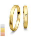 Snubní prsteny Profilringe Light z bílého zlata s diamantem nebo zirkonem 4814411-4804411