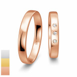 Snubní prsteny Profilringe Light z bílého zlata s diamanty nebo zirkony 4814412-4804412
