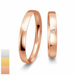 Snubní prsteny Profilringe Light ze žlutého zlata s diamantem nebo zirkonem 4814415-4804415